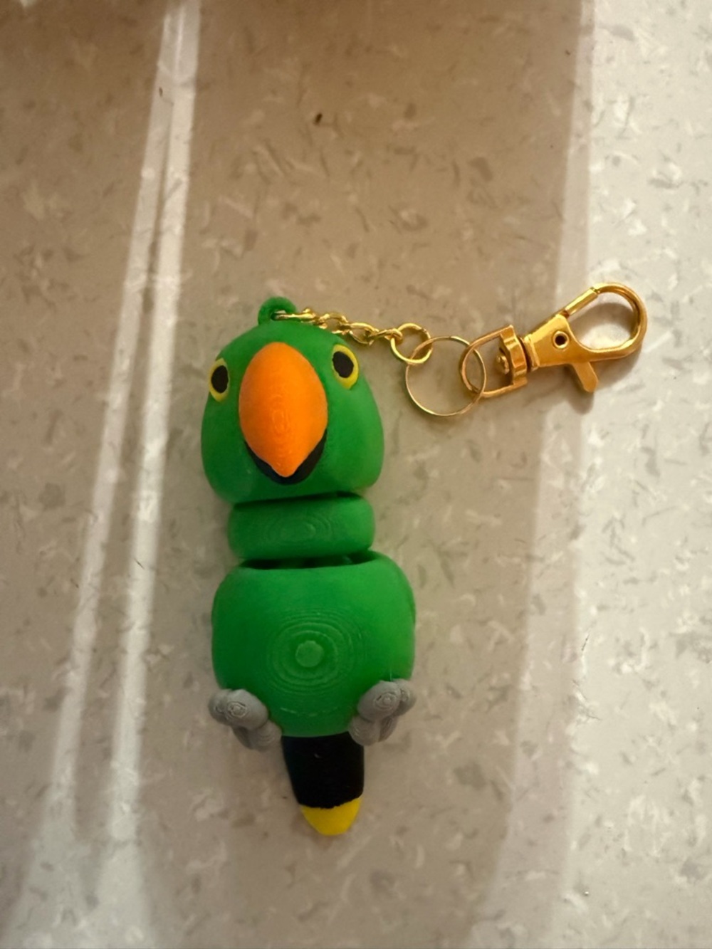 Male Eclectus Keychain